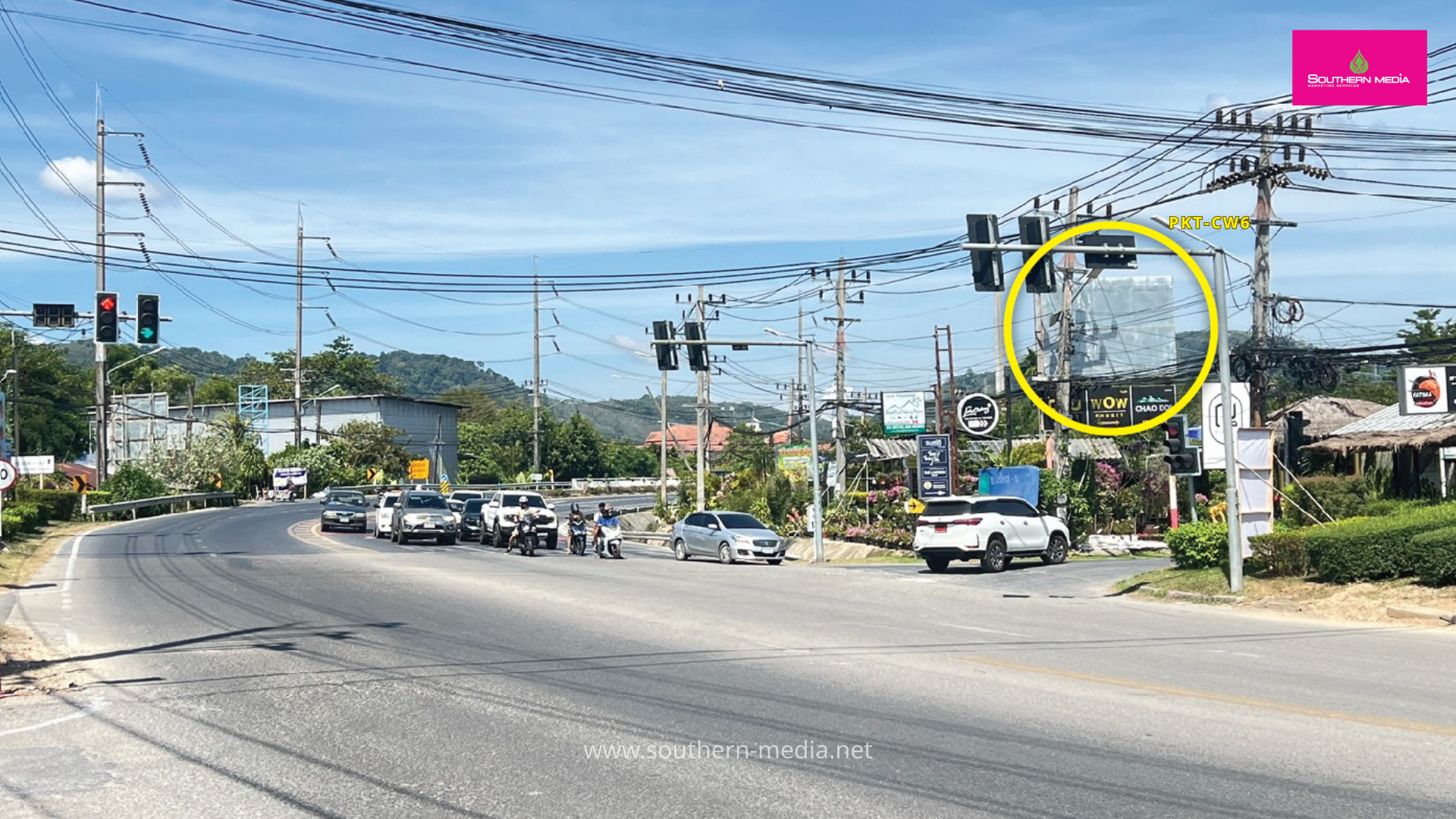 PKT-ฺCW6, ป้ายบิลบอร์ด, ถนนเจ้าฟ้าตะวันตก, วัดฉลอง, Chalong Temple, โรงเรียนบ้านฉลอง
