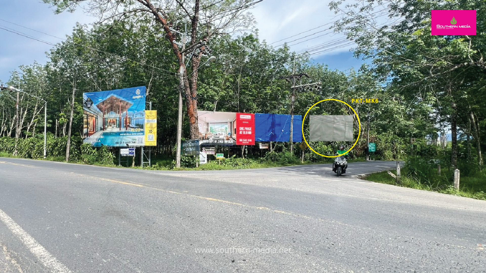 PKT-ฺMK6, ป้ายบิลบอร์ด, ป้ายให้เช่า, Billboard, ป้ายภูเก็ต, ป้ายว่าง, ไม้ขาว, สาคู, ในทอน, ในยาง, Yacht Haven, Mhaikao